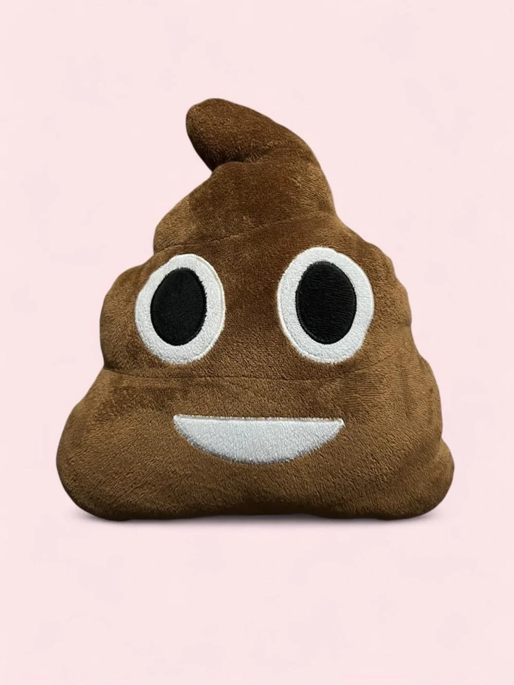 Plush Poop Emoji Pillow - Brown Smiley